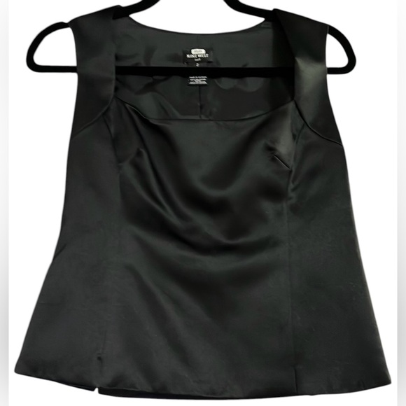 NINE WEST 3 Piece Suit(coat, camisole, pants)Tuxedo Accent, Lined, Sz 2, EUC. - Picture 6 of 15